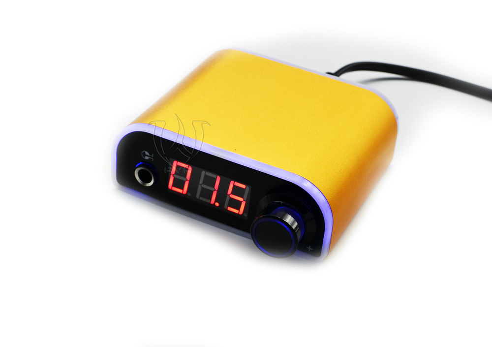 New Aurora3 Tattoo Power Supply Yellow,PS111-2,Aim Tattoo